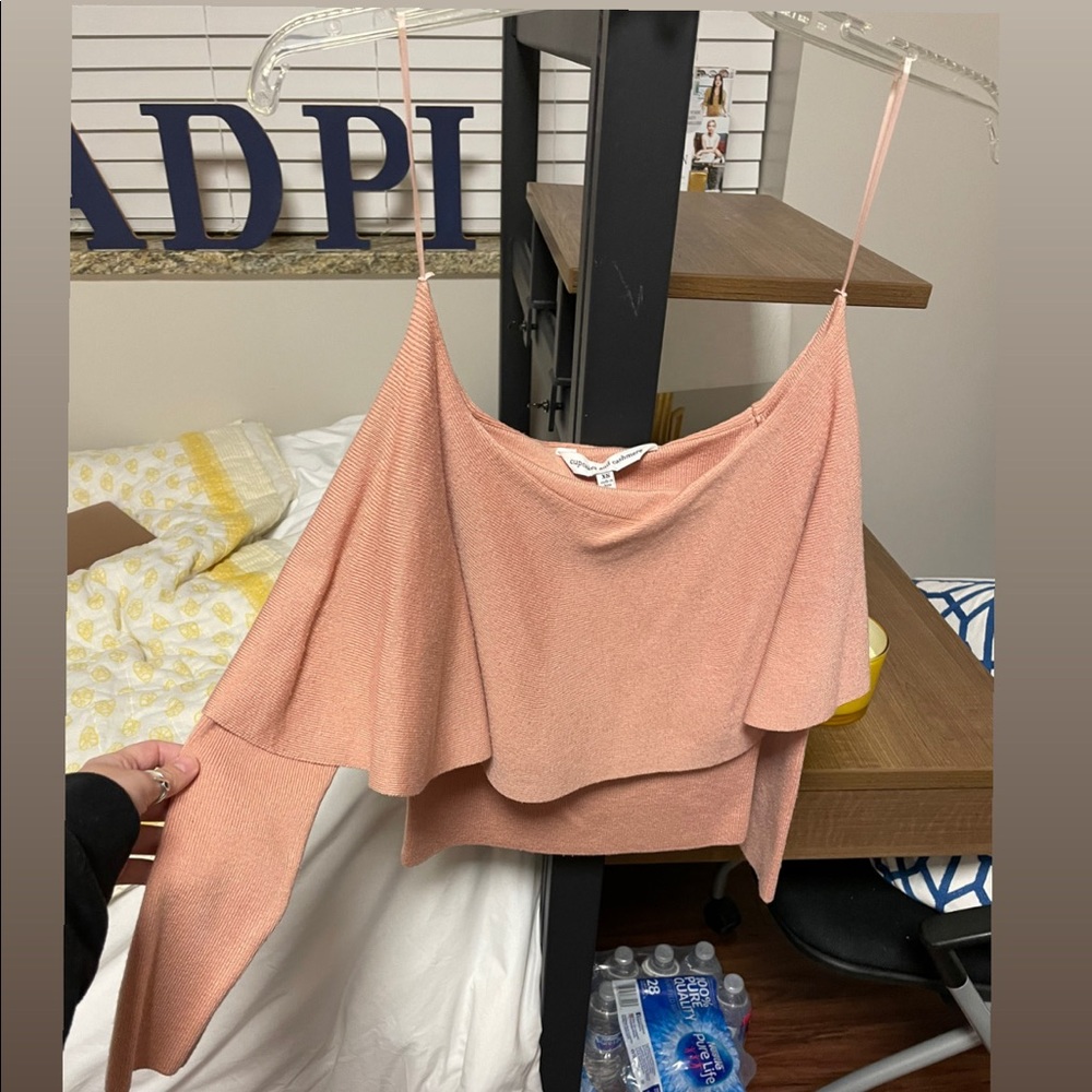 Off the shoulder sweater material